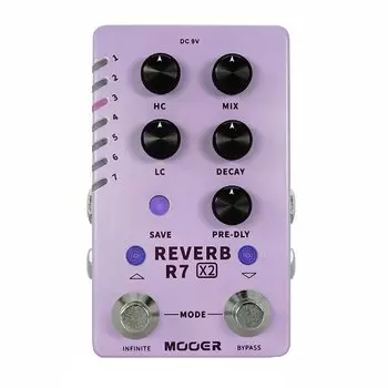 Mooer R7 X2 REVERB Ревербератор гитарный эффектор