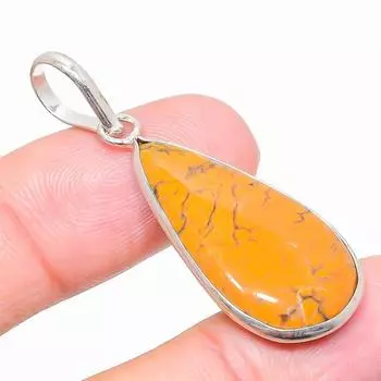 Подвеска из стерлингового серебра 925 пробы с драгоценным камнем мукаит 1,85 дюйма f3h72 красный