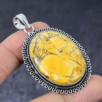 Mookaite Gemstone Handmade 925 Sterling Silver Gift Jewelry Pendant 2.44 Q5l05