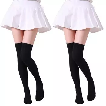 MOOKISOO Compression Socks with 120 Long Smooth and Soft 2-Pair Knee-High Non-Slip Soles, 60cm, Denier, Women s Knee-High Stockings, Socks,