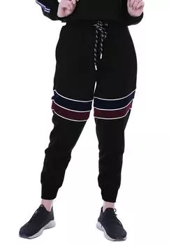 Moomaya Solid Women Running Joggers Sweatpants Drawstring Daily Gym Yoga Pan 2XL чёрный