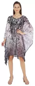 Moomaya Summer Bikini Cover Up Kaftan для женщин Сексуальные прозрачные купальники Caftan Beach L чёрный