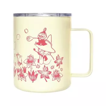 MOOMIN Stainless Steel Mug 350ml with Lid Vacuum Double Structure Boxed Gift Present (Ohana (IV))