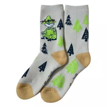 Moomin Warm Room Socks Snufkin and Tree [Small Planet]