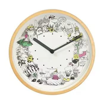 Moomintimepieces Настенные часы Муми-тролли венок цвет MTP030018 жёлтый