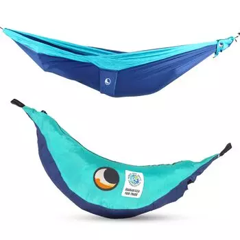 Moon Fair Trade Handmade Person King Size Легкий гамак для кемпинга и ежедневного использования Только для установки парашюта Гарантия менее 1 года и 1-2 путешествия, XXL,
