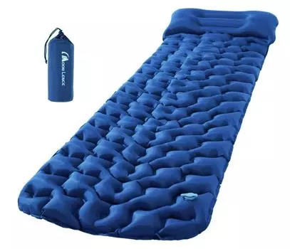 MOON LENCE Air Camping с Ultra Sleeping in the Tent Camping Sleeping in the Sleeping in a Disaster Mountain Camping Storage Bag Included Mat, Mat, синий