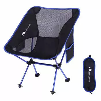 MOON LENCE Уличный стул для кемпинга Складной стул из алюминиевого сплава Oxford Компактный Сверхлегкий мешок для хранения Кемпинг Походы Грузоподъемность 150 кг Темный карман и