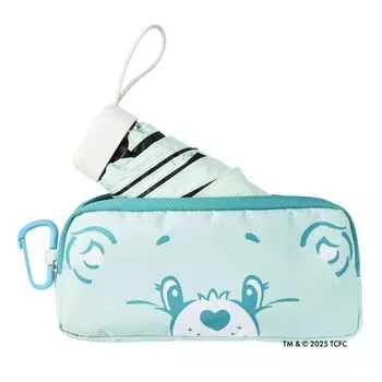 Moonbat CARE Компактный складной зонт от солнца с защитой от тепла и света, УФ-подходящий для солнца, включает карабин и WISH мятно-зеленый BEARS™ (Мишка Забота™) Блокировка,