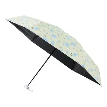 Moonbat Esta Folding Premium Light UV Suitable for Rain or Floral Yellow Parasol, Compact, Ultra-Lightweight, Blocking, Protection, Shine, Print,