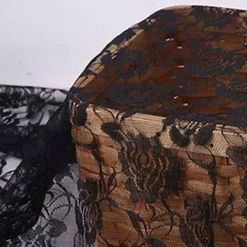 moonfarm 11 цветов на выбор кружевная ткань с узором розы для рукоделия ширина 2 м примерно. приблизительно. 1.5м (черный)