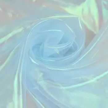 moonfarm 11 цветов на выбор Ткань Aurora Organdy 3 м x 150 см Прозрачная однотонная ткань для рукоделия (Светло-синий)