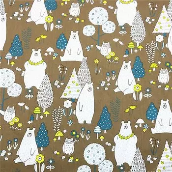 moonfarm 11 типов на выбор, узор в скандинавском стиле, примерно 1 м x ширина, Bear Mori из, ткань, хлопок, поли, ручная работа, 1,6 м предварительно вырезанный