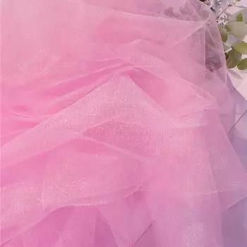 moonfarm Slightly Glossy Soft Tulle Fabric 14 Colors to Choose from 3m x Width 160cm Color Lace Plain Cloth Handicraft (Pink)