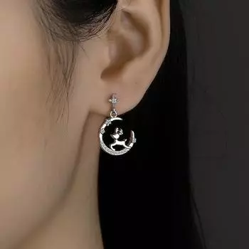 Moonlight Elk Fashion Цирконий сверкающие классические серьги-гвоздики для женщин ослепительные женские элегантные аксессуары вневременные ювелирные изделия