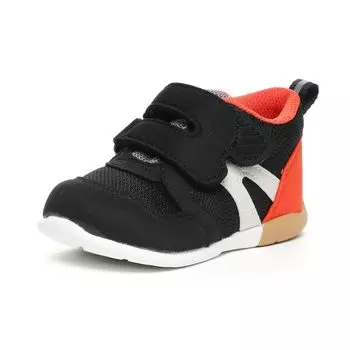 Moonstar Baby Athletic Wide Sizes for Boys and MS Shoes, Sneakers, Shoes, 3E, 12-15cm, Girls, B111, Black/Orange, 15.0cm