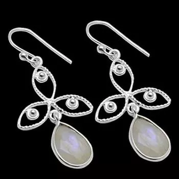Moonstone Gemstone Earring, Handmade Designer Earring, Gift For her, Birthstone Earring, Women Earring, 925 Sterling Silver