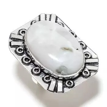 Moonstone Gemstone Handmade 925 Sterling Silver Gift Jewelry Ring Size 6 A5J32