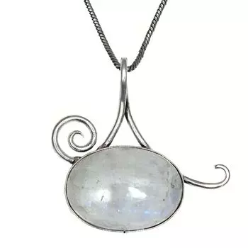 Moonstone Gemstone Handmade Women s Unisex Silver Jewelry Pendant 1.75