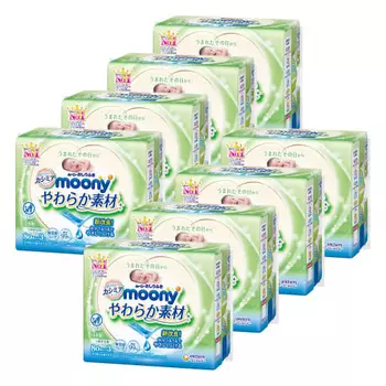 Moony baby wipes, soft material, 99% pure water, refill, 1920 sheets (80 sheets x 24) [case product]