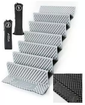 MoooM Japan Кемпинг На открытом воздухе Очень толстый Серебристый Сон в хранилище на случай стихийного бедствия Эластичная лента [MoooM JAPAN] Мат, Мат, 20 мм, Досуг, Мат, Автомобиль, чёрный