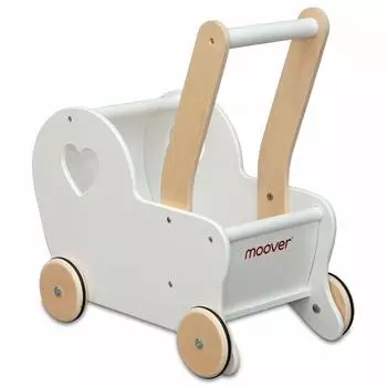 Moover DOLL PLAM HEART Детская коляска Игра с игровой тележкой Обучающая игра Скандинавская цель 2 года и младенцы [Белый] Ручная тележка, куклы, мама,