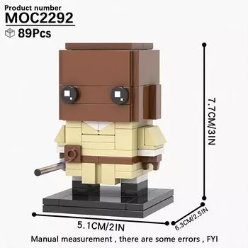 MOOXI Brickheadzed Фигурка из фильмов Звездные войны Модель Джедай Штурмовик Робот Набор строительных блоков Сделай сам Кирпичики для детей Игрушки Монтессори