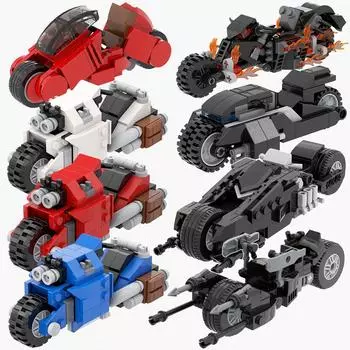 MOOXI Мотоцикл Серия Набор MOC Кирпичи Фильм Аниме Военные Совместимые Фигурки Скутер Город Машина Строительные Блоки Игрушки Подарок Contain Figures