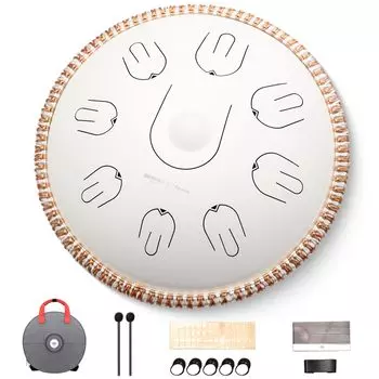 MOOZICA щелевой барабан язычковый барабан 14 дюймов 17 нот C мажор C мажор Handpan стальной тандам октава обертон дизайн медитация йога дзен музыкальная терапия
