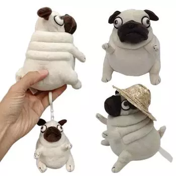 Мопс плюшевая кукла собака мягкая игрушка щенок милый маленький мопс 10cm