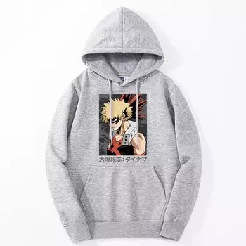 Моя геройская академия аниме одежда Bakugou толстовки XS чёрный