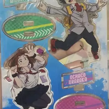 Моя геройская академия Хироака Мидория Урарака Ханыль акриловая подставка