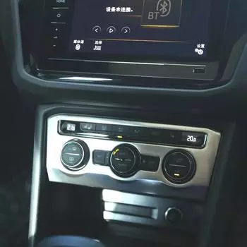 Моя хорошая машина, автомобильная панель кондиционера из нержавеющей стали, накладная крышка, декоративные наклейки для Volkswagen Tiguan L-2017 серебряный