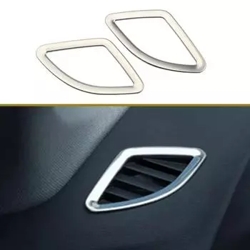 Моя хорошая машина для BMW X1 F48 2016-Хромированная передняя крышка вентиляционного отверстия, накладка для кондиционера, наклейки, аксессуары stainless steel
