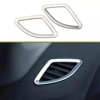 Моя хорошая машина для BMW X1 F48 2016-Хромированная передняя крышка вентиляционного отверстия, накладка для кондиционера, наклейки, аксессуары stainless steel