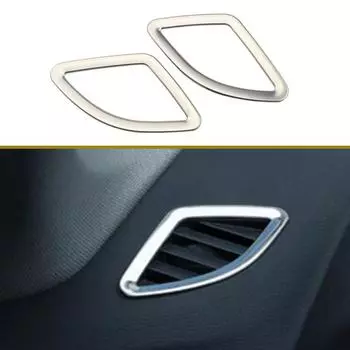 Моя хорошая машина для BMW X1 F48 2016 — автомобильная хромированная передняя крышка вентиляционного отверстия, накладка, наклейка для кондиционера, наклейки stainless steel