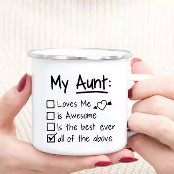 Моя тетя любит меня Кружка для кофе, тетя потрясающая Кружки, моя тетя — самая лучшая чашка Подарок тете Подарки на день рождения невестке 301-400ml