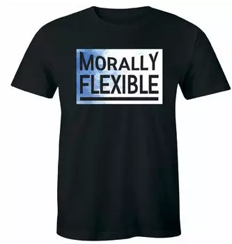 Морально гибкая футболка с забавными высказываниями, саркастической веселой футболкой унисекс S