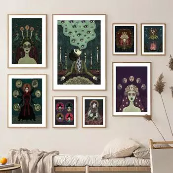 Моранаславская богиня, настенная живопись маслом, печать, королева, плакат 21cm30cm NoFrame