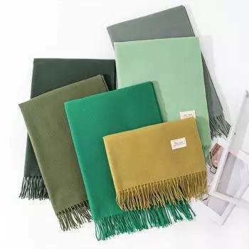 Morandi Mars Зеленый шарф Женский премиум шаль Зимний воротник Дамы 200*65cm