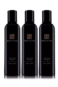 MORE BLOOM Color Shampoo Коричневый Черный 240 мл x 3 флакона в наборе All in One Grey Hair Care Белый Лавандовый More Bloom