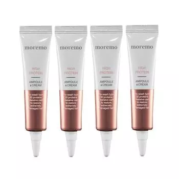 Moremo High Protein Высококонцентрированный протеиновый крем-уход No-Wash Ampoule Cream Treatment, 15 мл, 4 шт.