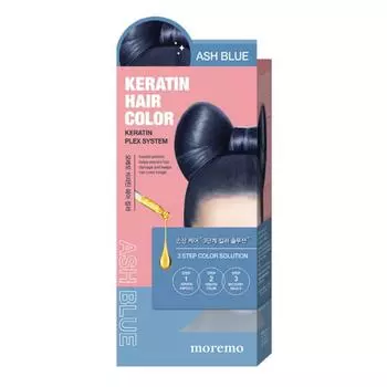 Moremo keratin hair color dye, ash blue, 1 piece