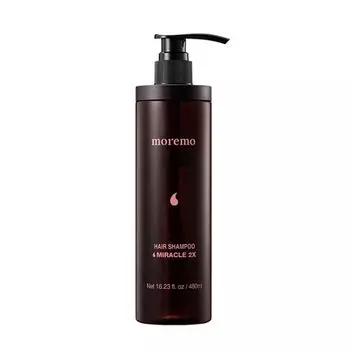 MOREMO Шампунь для волос Miracle 2X 480 мл, Корейская косметика, Kbeauty, пробник