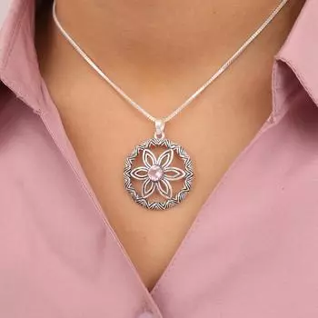 Morganite Gemstone 925 Sterling Silver Jewelry Pendant 1.48 Gift For Girlfriend CP-29-10