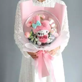 Morian Sanrio Lettering Balloon Doll Bouquet, популярный персонаж в Корее