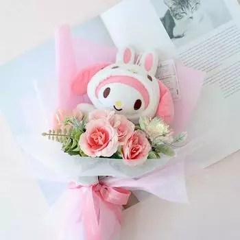 Morien Sanrio Friends Costume Ring Doll Bouquet, My Melody, 1 шт., популярный персонаж в Корее