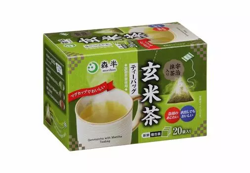 Morihan Uji Matcha Genmaicha 46 г x 20 x 4 коробки (2,3 г пакеты)
