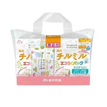 Morinaga Milk Chill Mill Eco Raku Pack Refill 1600 г x 2 пакета x 2 вида сухого молока для детей от 1 до 3 лет, можно использовать с 9 месяцев.