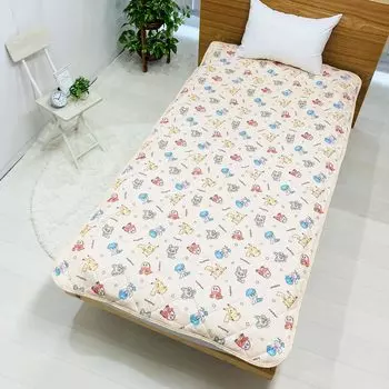 MORIPiLO Morishita Bed Pad Single Pokemon Pikachu 100x200 см Futon Bed Pad Mattress Pokemon Character Goods Paldea Beige 4621416